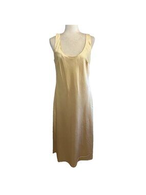 Future Collective Butter Yellow Slip Dress Lined Satin  Reese Blutstein Women M